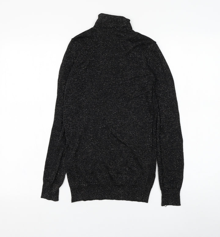 Atmosphere Womens Black Roll Neck Viscose Pullover Jumper Size 8