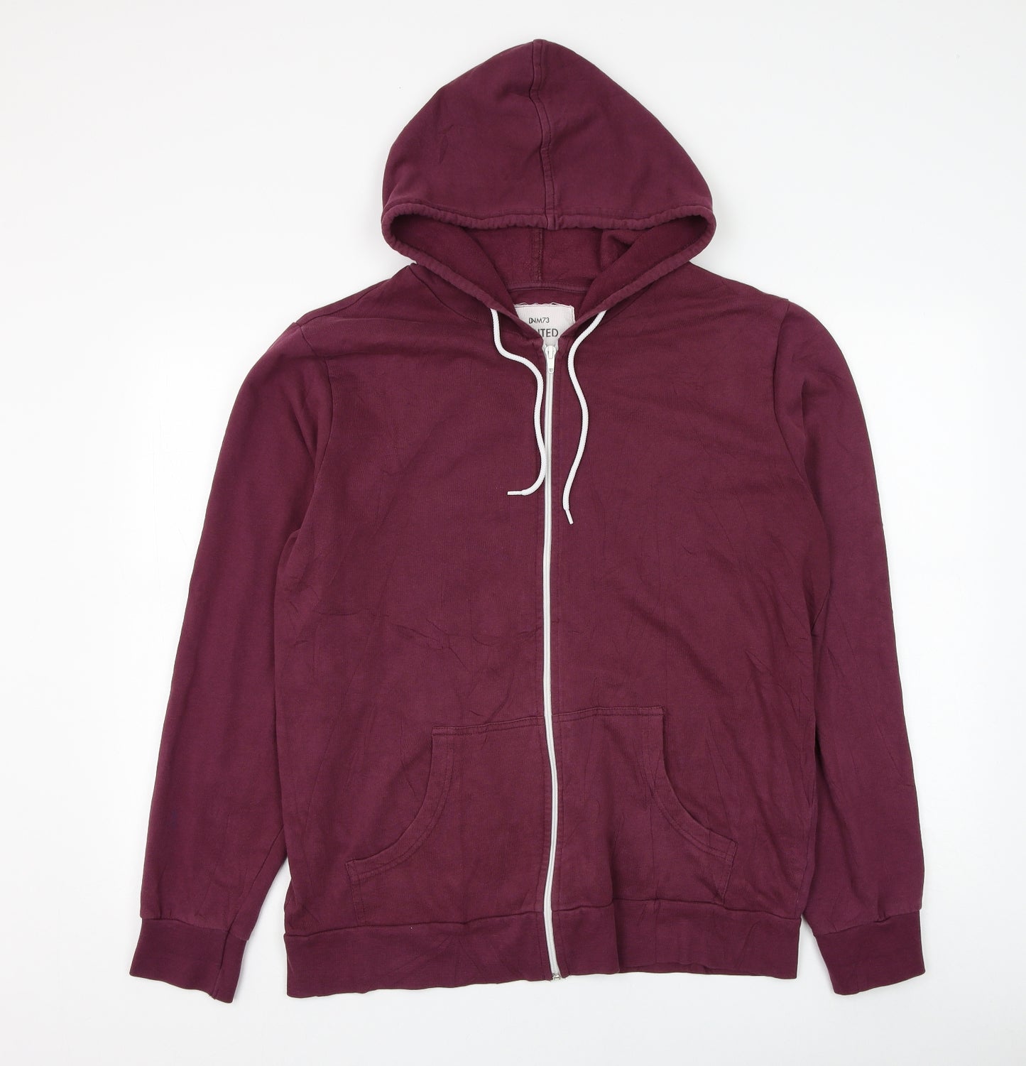 Matalan Mens Purple Cotton Full Zip Hoodie Size L