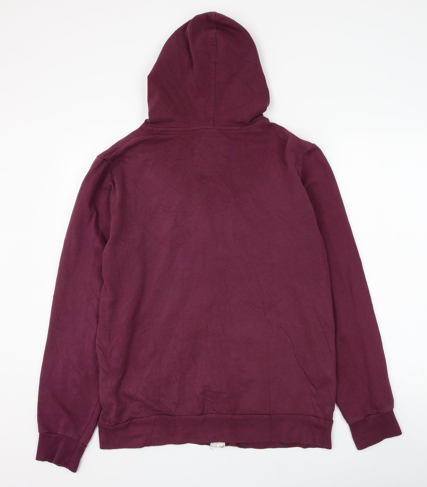 Matalan Mens Purple Cotton Full Zip Hoodie Size L