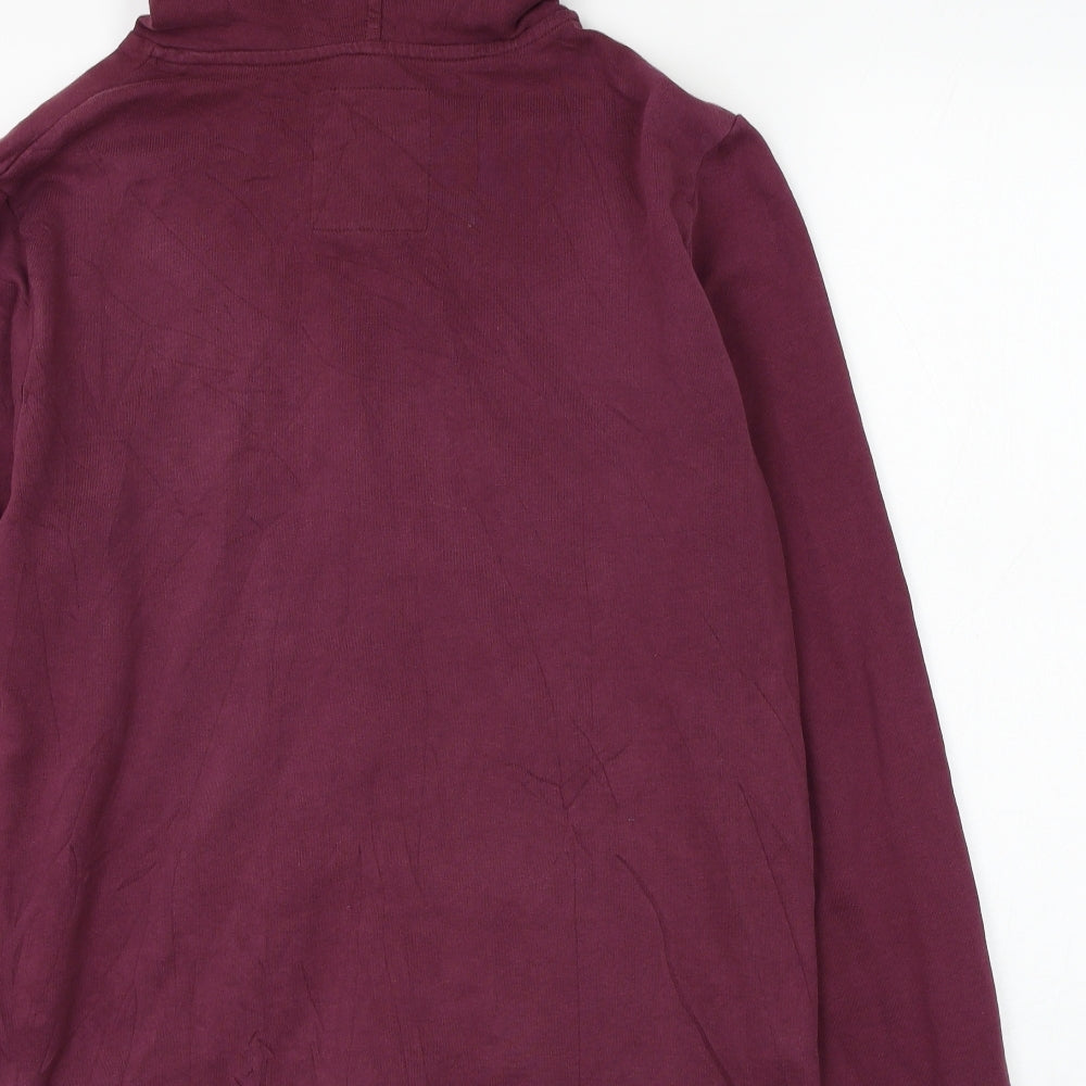 Matalan Mens Purple Cotton Full Zip Hoodie Size L
