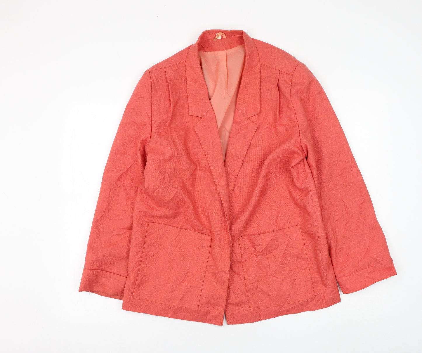 Preworn Womens Pink Jacket Blazer Size 12