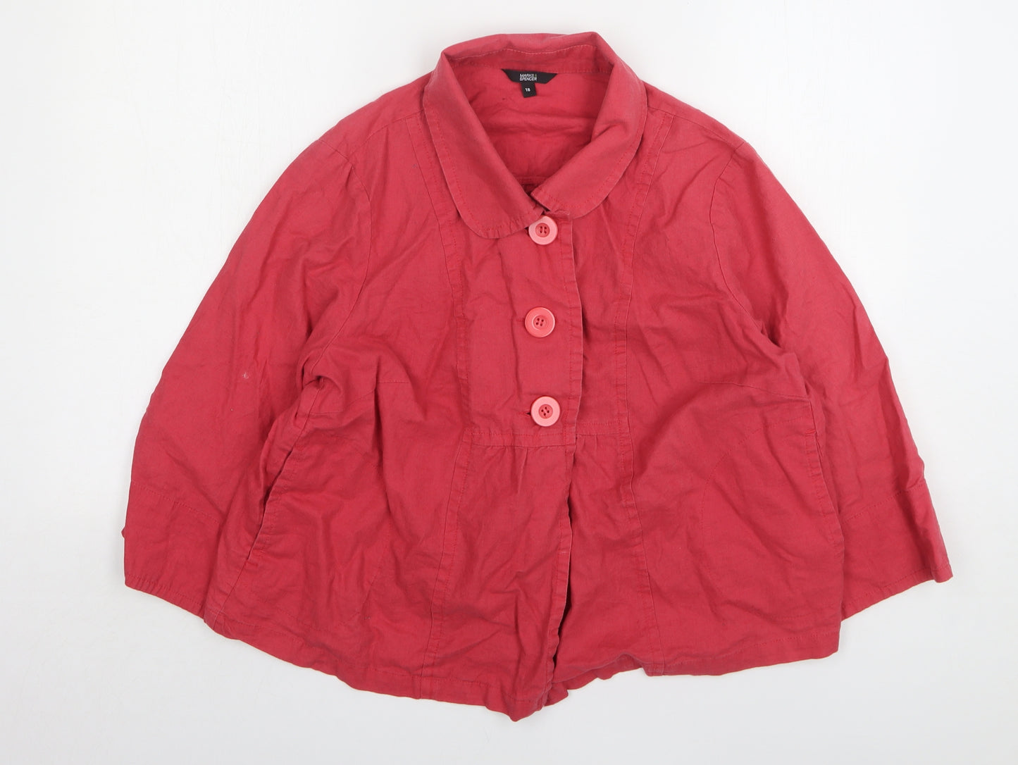 Marks and Spencer Womens Red Jacket Size 18