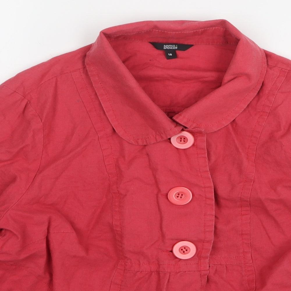 Marks and Spencer Womens Red Jacket Size 18