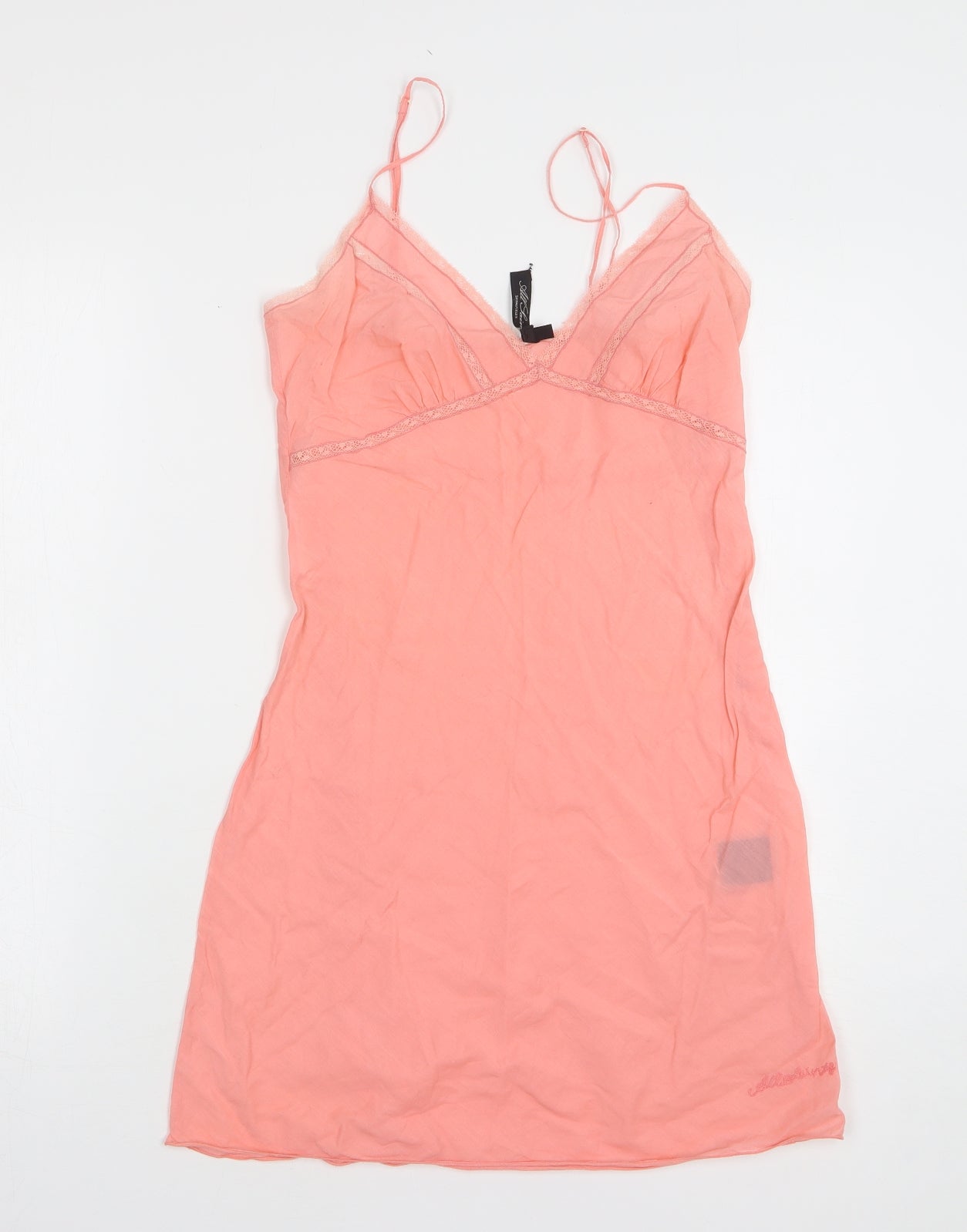 All Saints Womens Pink Cotton Camisole Tank Size 8 V-Neck
