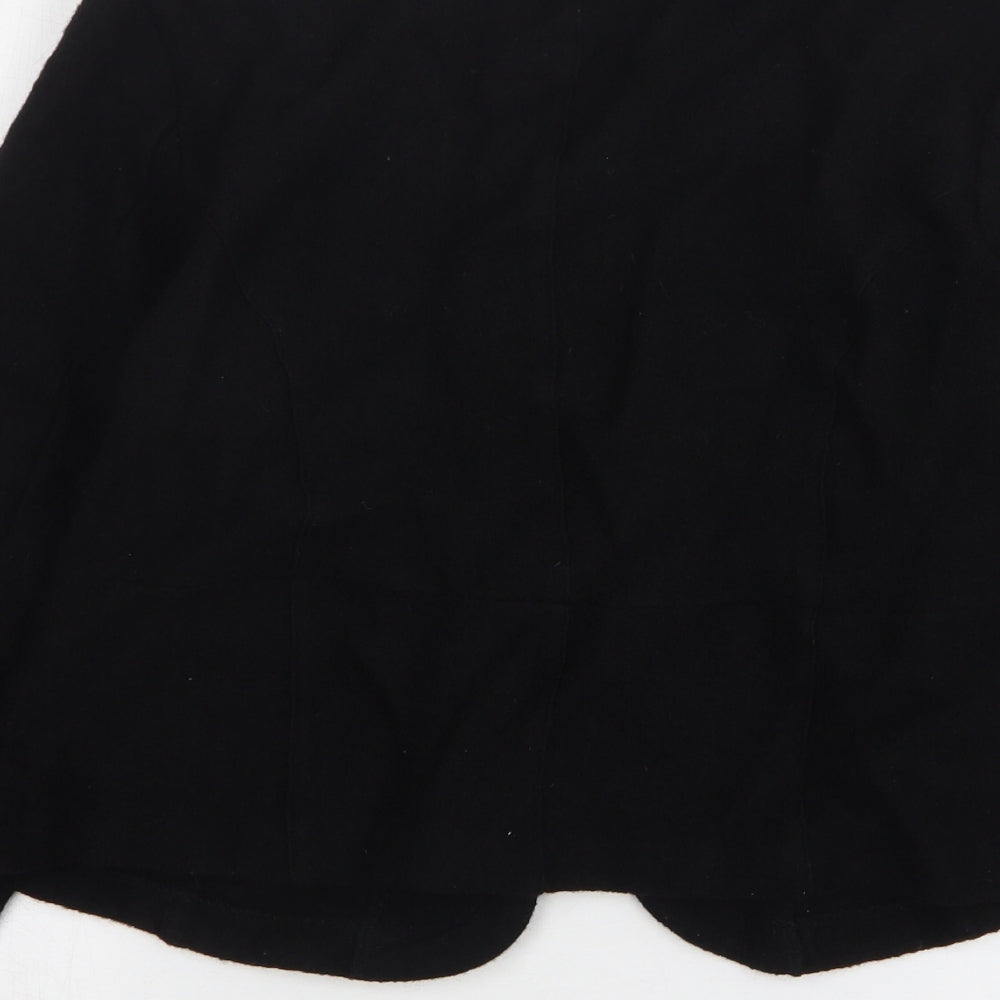Fenn Wright Manson Womens Black Round Neck Wool Cardigan Jumper Size 16