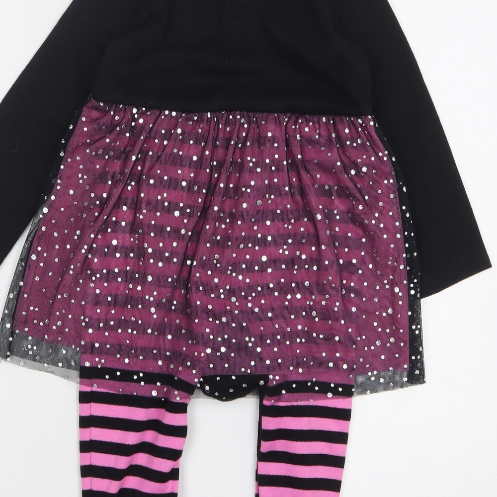 HallowScream Girls Multicoloured Striped Cotton Babygrow One-Piece Size 18-24 Months