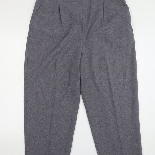 Happit Womens Grey Polyester Cropped Trousers Size 22 L26 in Regular