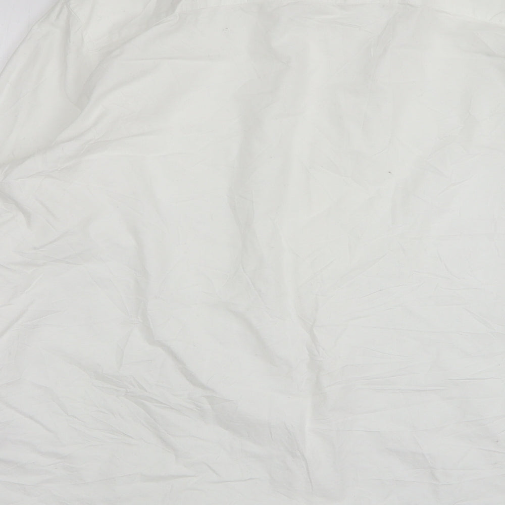 NEXT Mens White Cotton Button-Up Size 3XL Collared