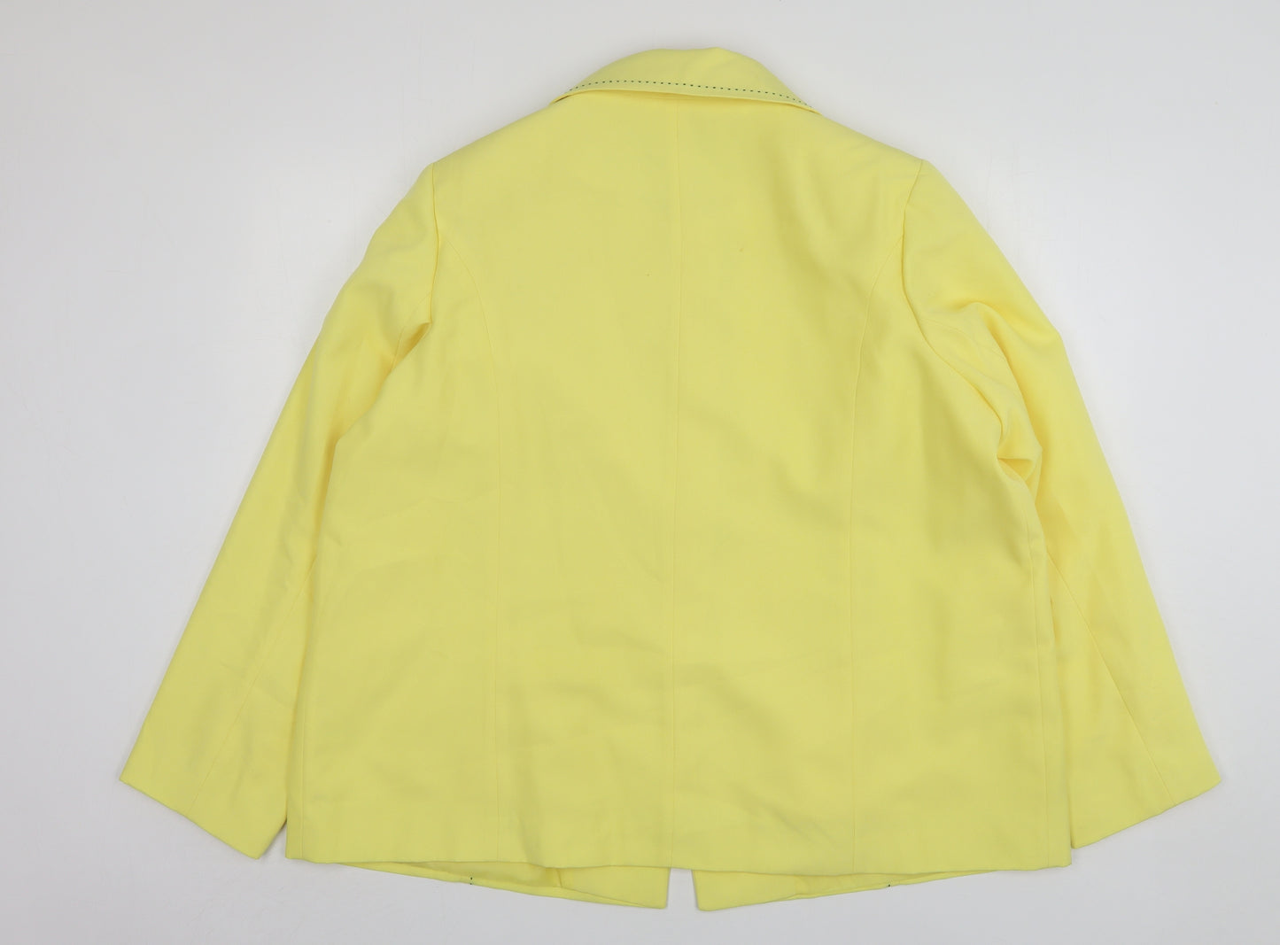 Wardrobe Womens Yellow Overcoat Coat Size 20