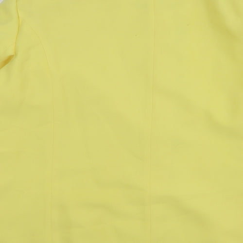 Wardrobe Womens Yellow Overcoat Coat Size 20