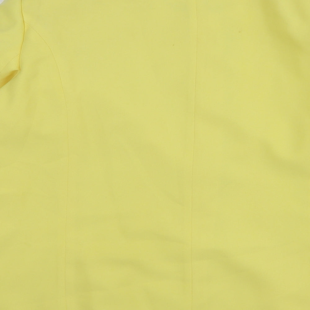 Wardrobe Womens Yellow Overcoat Coat Size 20