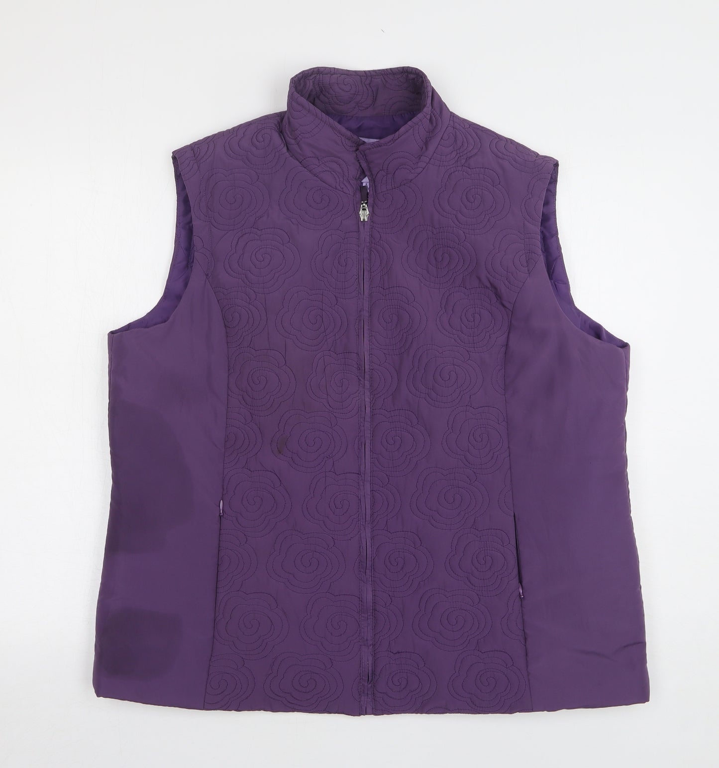 Honor Millburn Womens Purple Gilet Coat Size 18