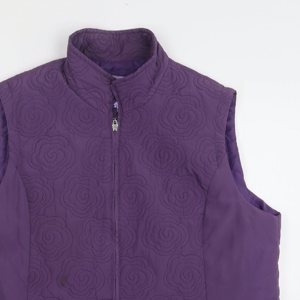 Honor Millburn Womens Purple Gilet Coat Size 18