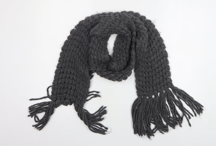 Preworn Womens Grey Polyester Scarf