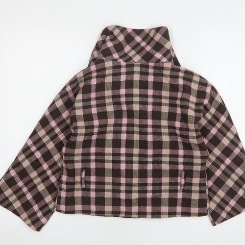 Matalan Girls Multicoloured Check Basic Coat Coatigan Size 10-11 Years