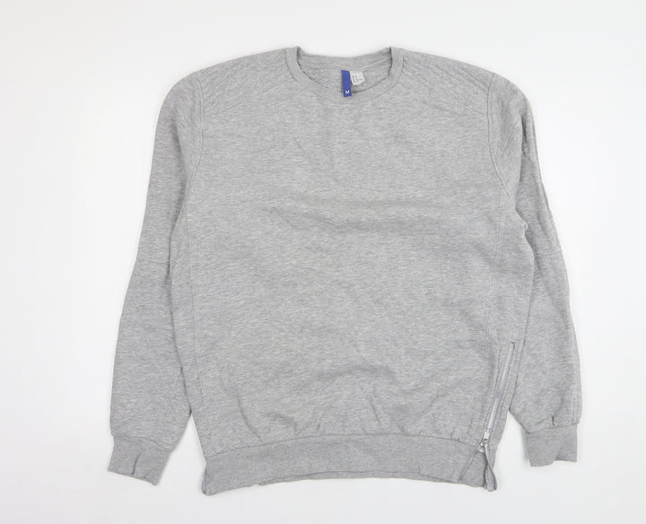 H&M Mens Grey Cotton Pullover Sweatshirt Size M
