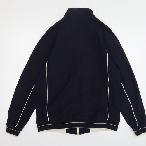 Easy Mens Blue Cotton Full Zip Sweatshirt Size M
