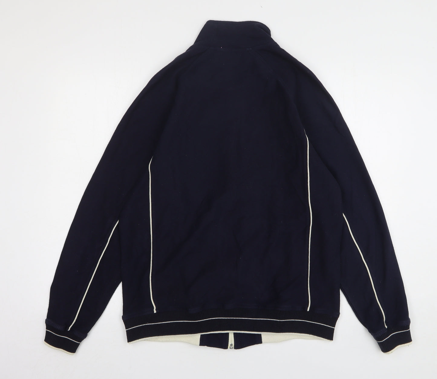 Easy Mens Blue Cotton Full Zip Sweatshirt Size M