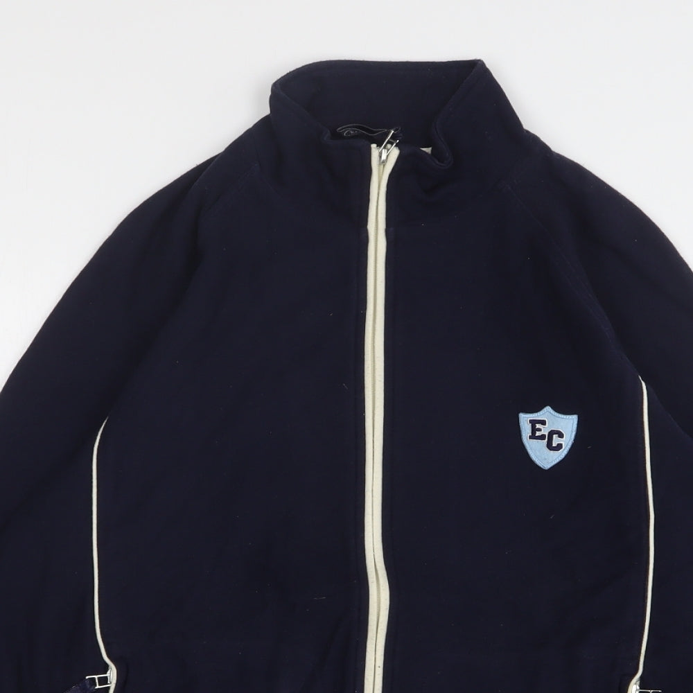 Easy Mens Blue Cotton Full Zip Sweatshirt Size M