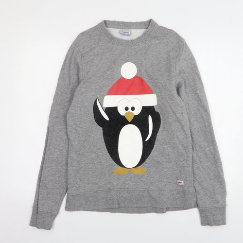 Janie and Jack Mens Grey Cotton Pullover Sweatshirt Size S