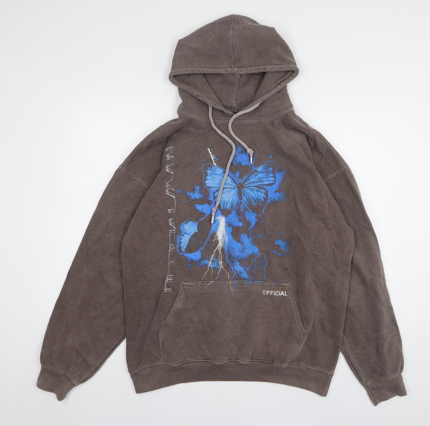 Boohoo Mens Brown Polyester Pullover Hoodie Size M