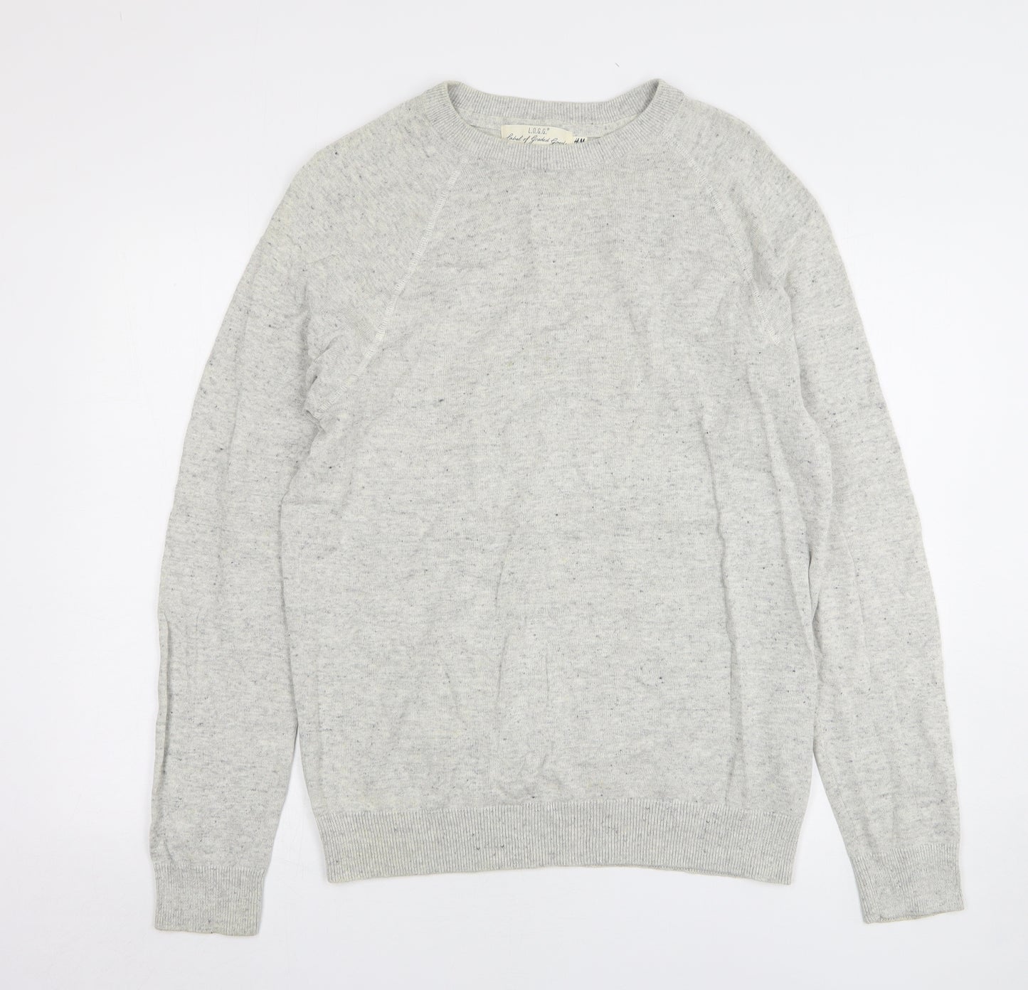 H&M Mens Grey Cotton Pullover Sweatshirt Size M