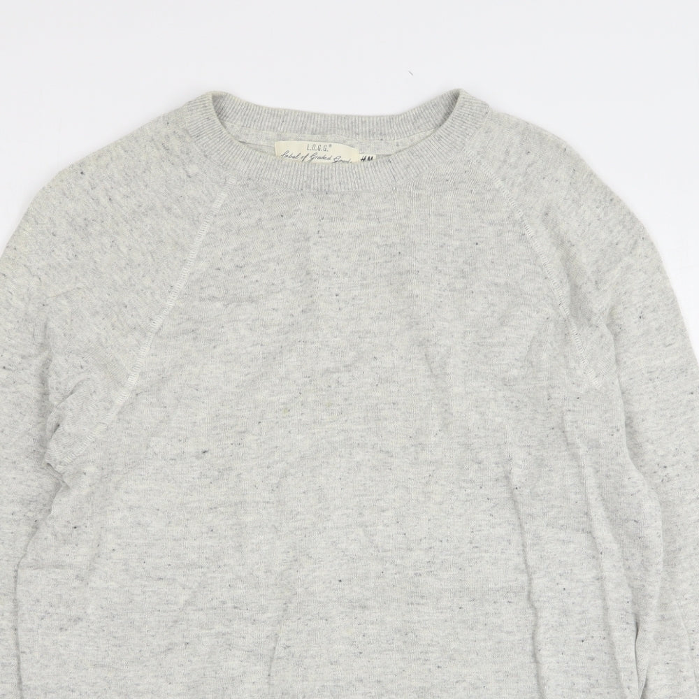 H&M Mens Grey Cotton Pullover Sweatshirt Size M