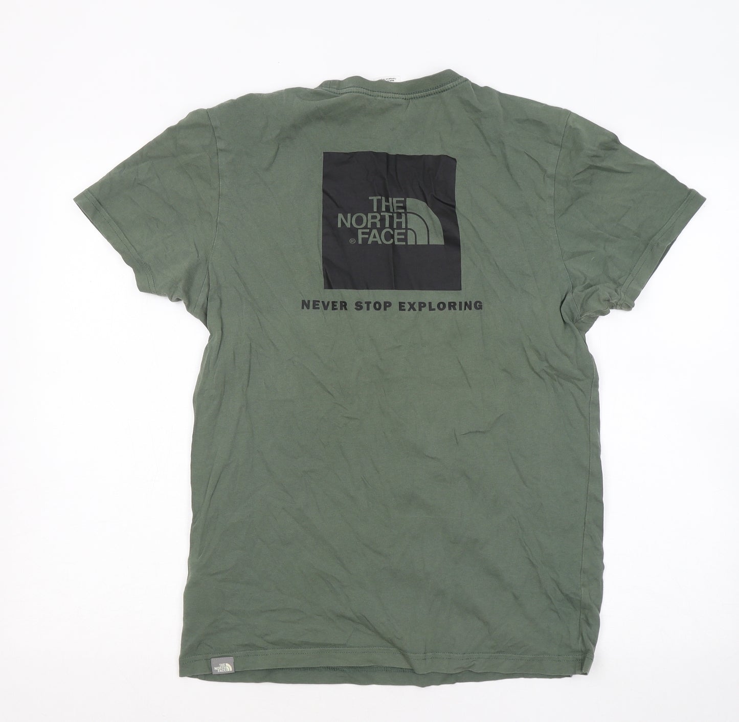 The North Face Mens Green Cotton T-Shirt Size S Round Neck