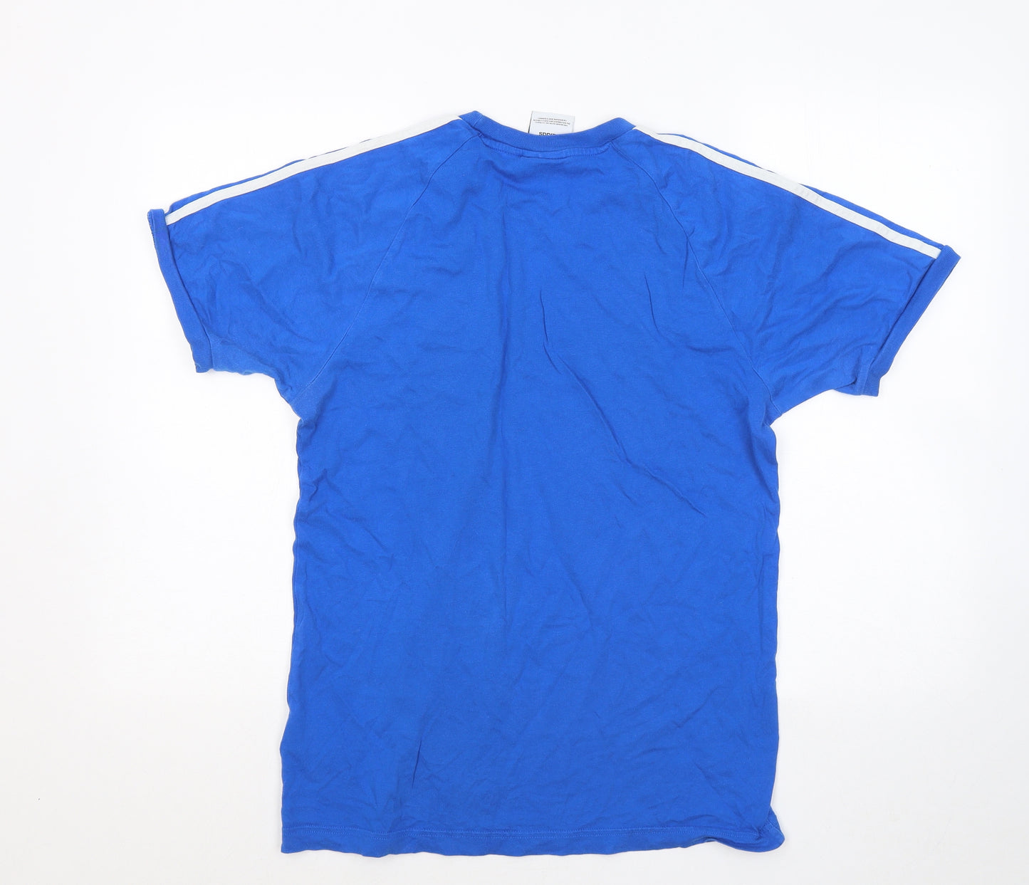 adidas Mens Blue Cotton T-Shirt Size S Round Neck