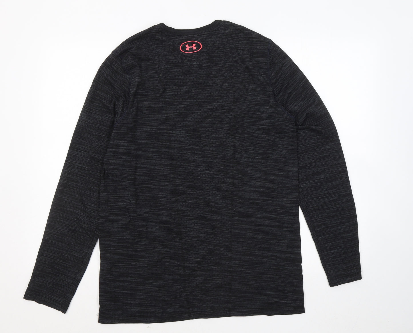 Under armour Mens Black Polyester Basic T-Shirt Size M Round Neck