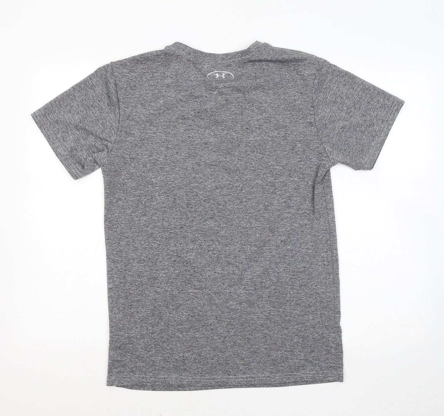 Under armour Mens Grey Polyester Basic T-Shirt Size L Round Neck
