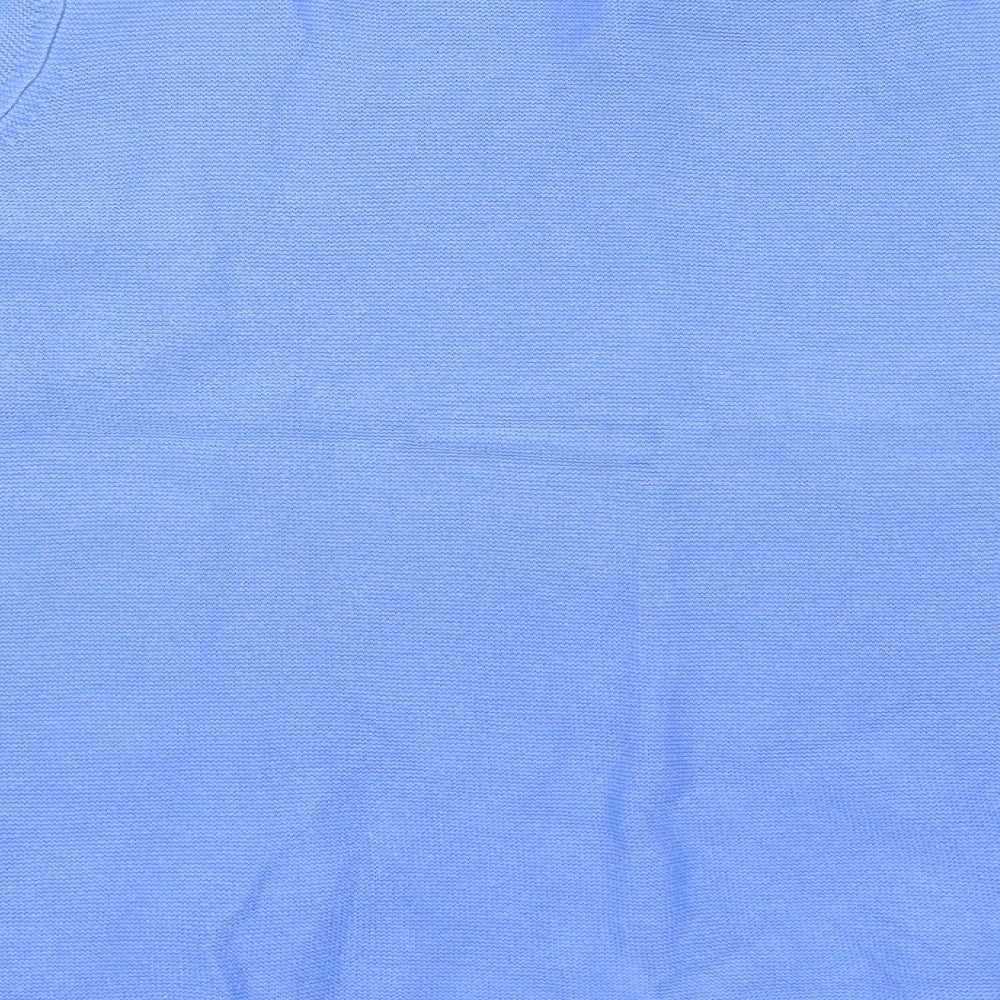 TU Womens Blue Round Neck Cotton Pullover Jumper Size 22