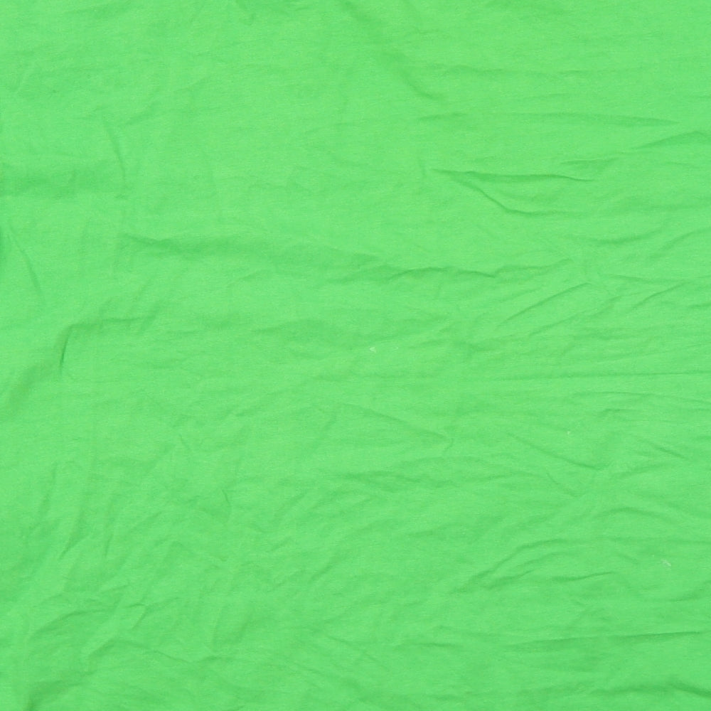 Earth Positive Mens Green Cotton T-Shirt Size M Round Neck - Green Heroes