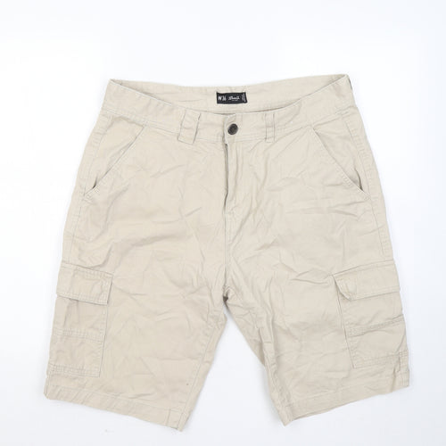 Denim & Co. Mens Blue Cotton Cargo Shorts Size 36 in Regular