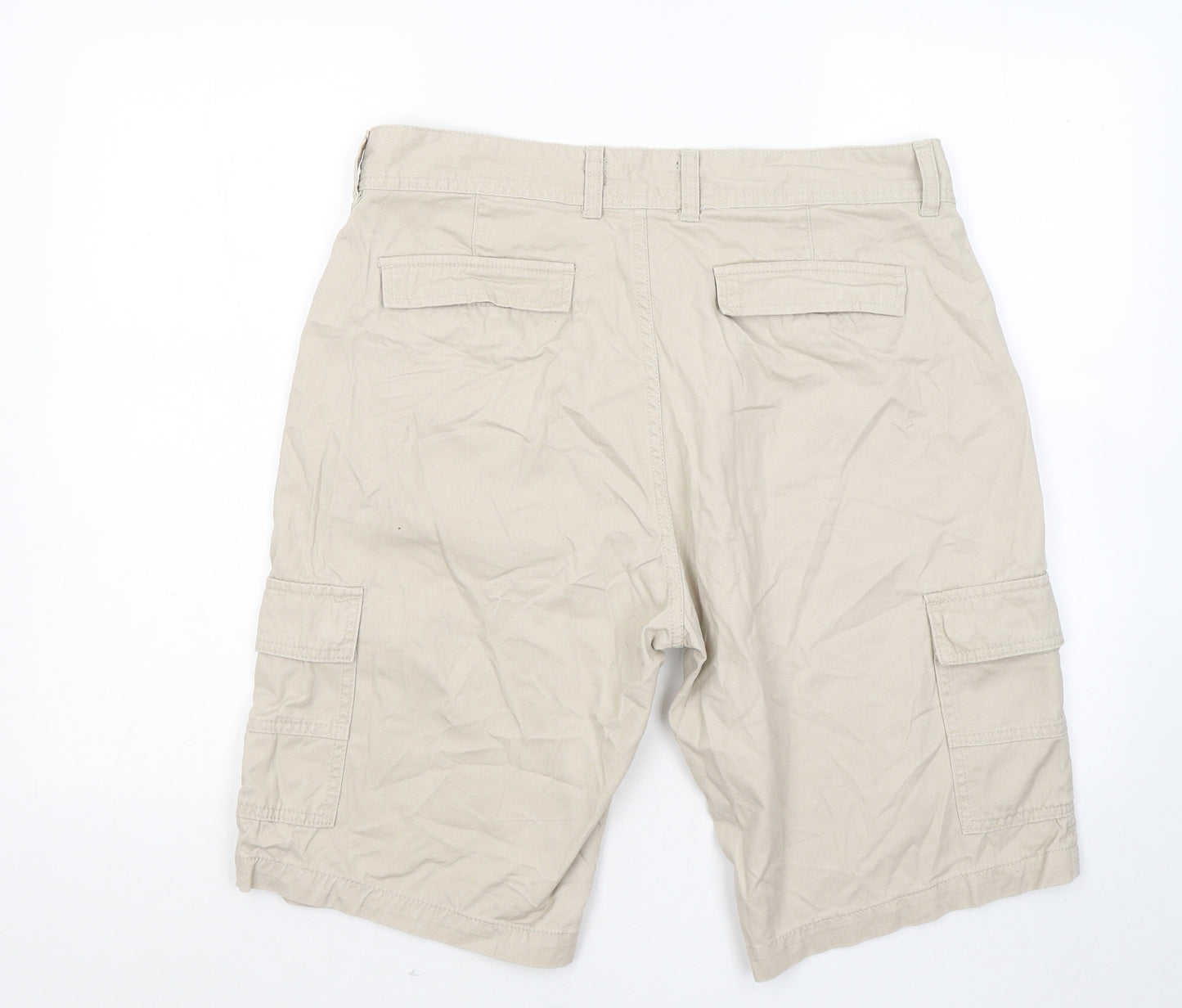 Denim & Co. Mens Blue Cotton Cargo Shorts Size 36 in Regular