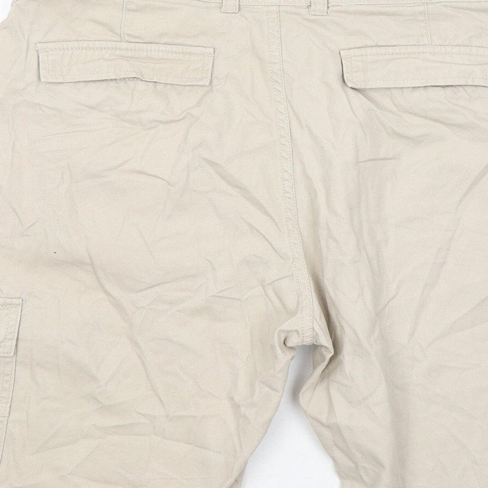 Denim & Co. Mens Blue Cotton Cargo Shorts Size 36 in Regular