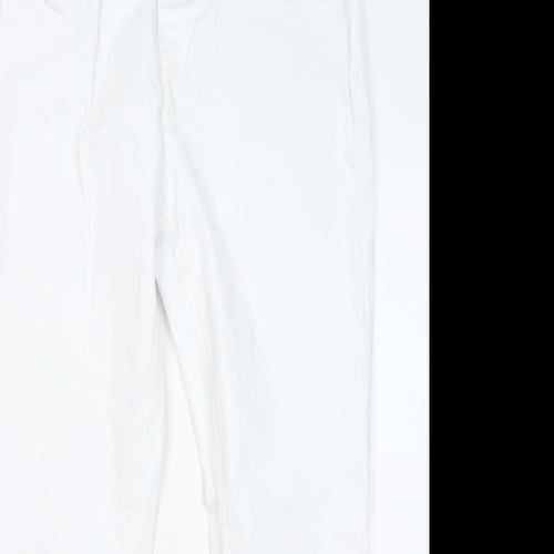 ASOS Womens White Cotton Straight Jeans Size 14 L27 in Regular