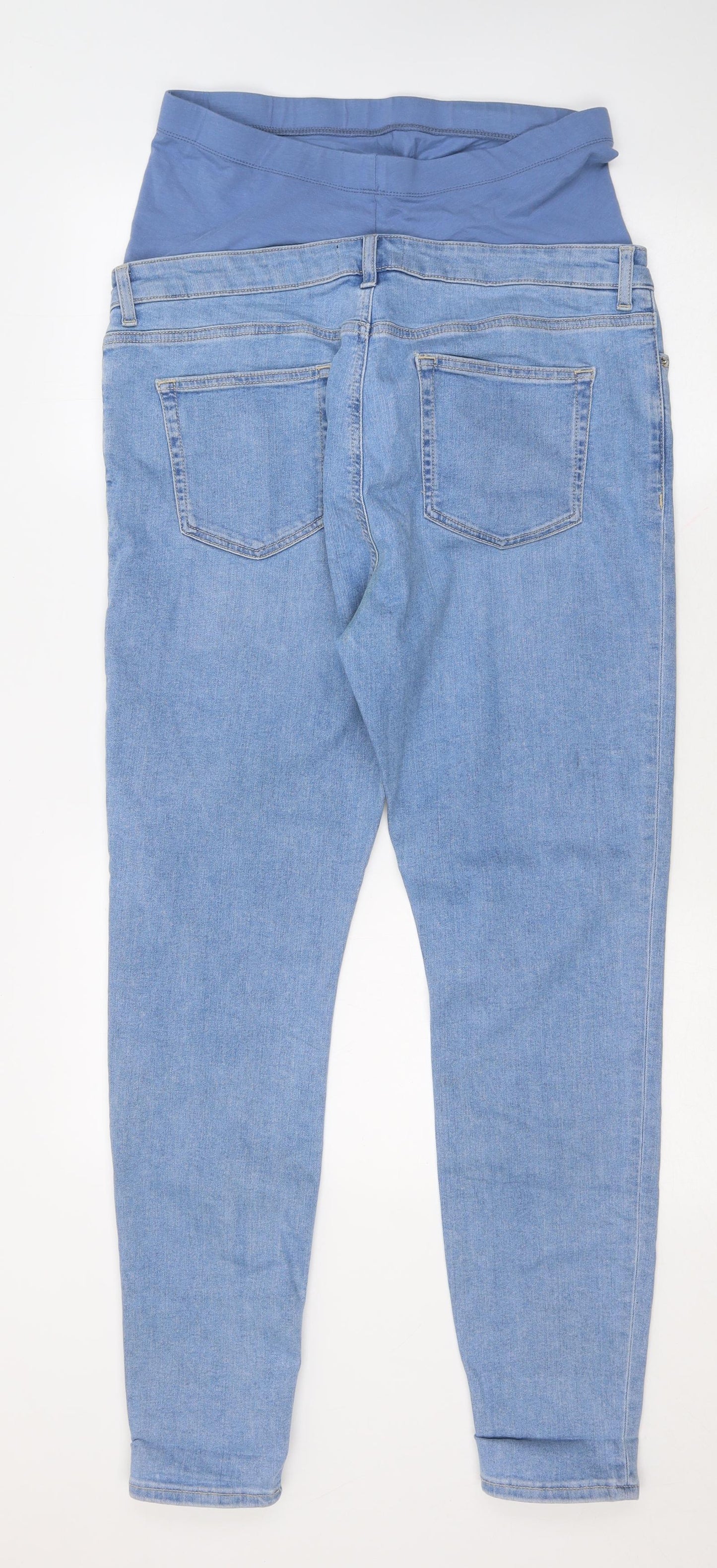ASOS Womens Blue Cotton Skinny Jeans Size 14 L29 in Regular
