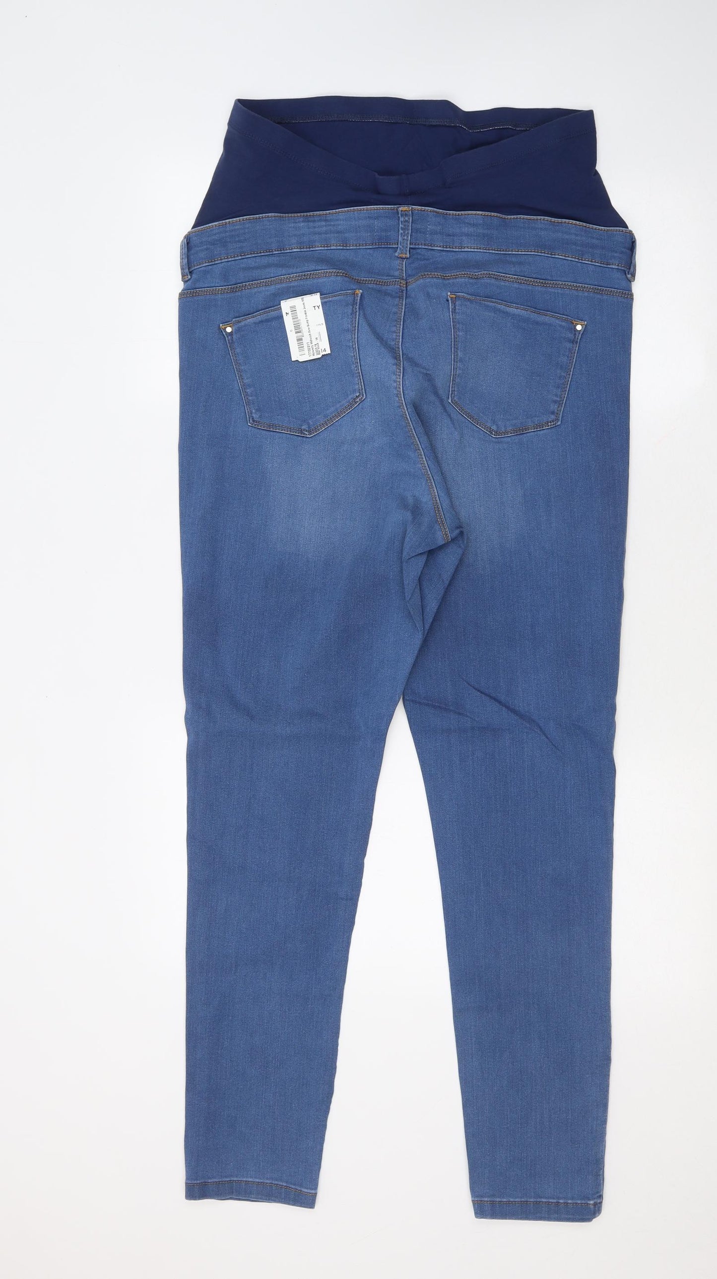 Dorothy Perkins Womens Blue Cotton Skinny Jeans Size 14 L27 in Regular