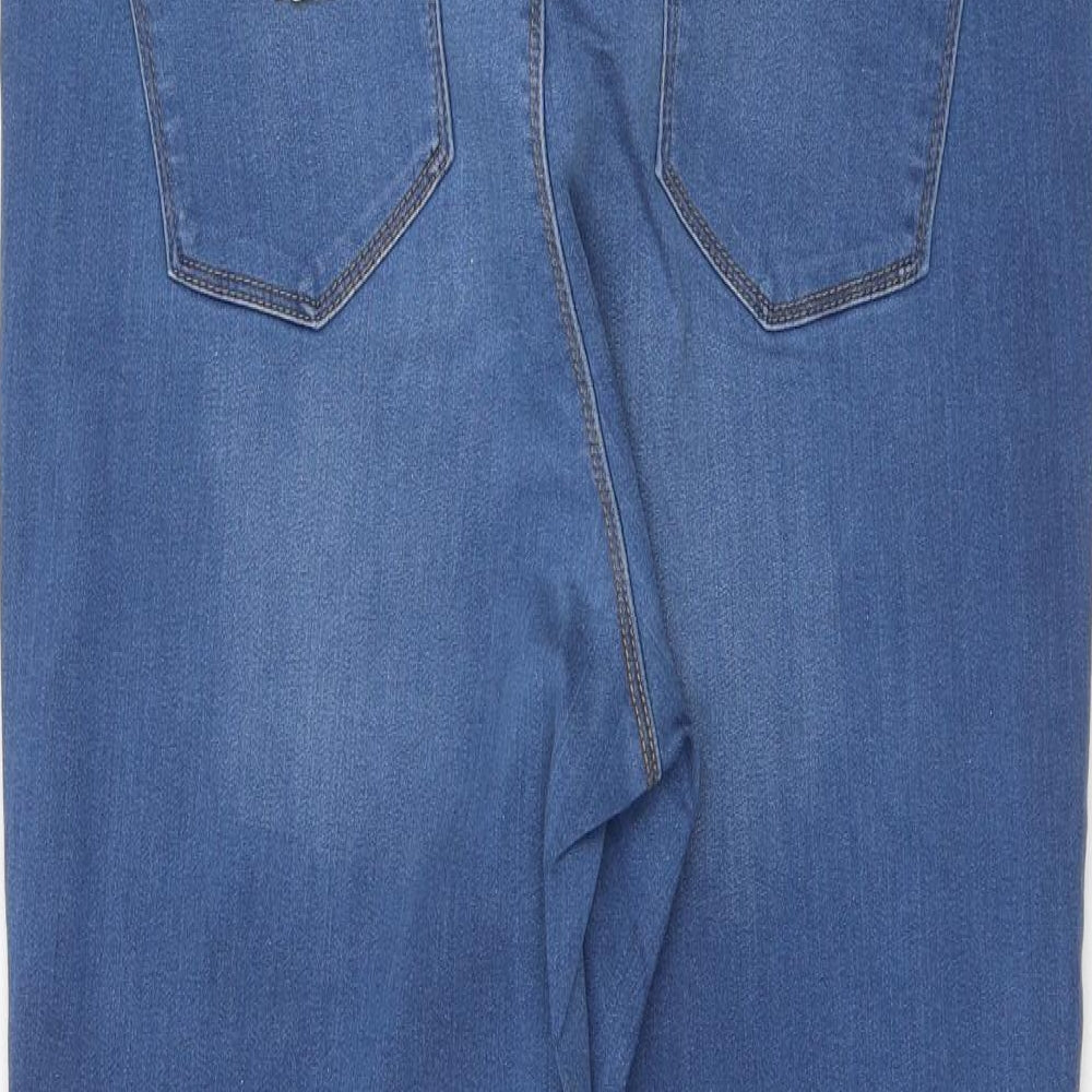 Dorothy Perkins Womens Blue Cotton Skinny Jeans Size 14 L27 in Regular