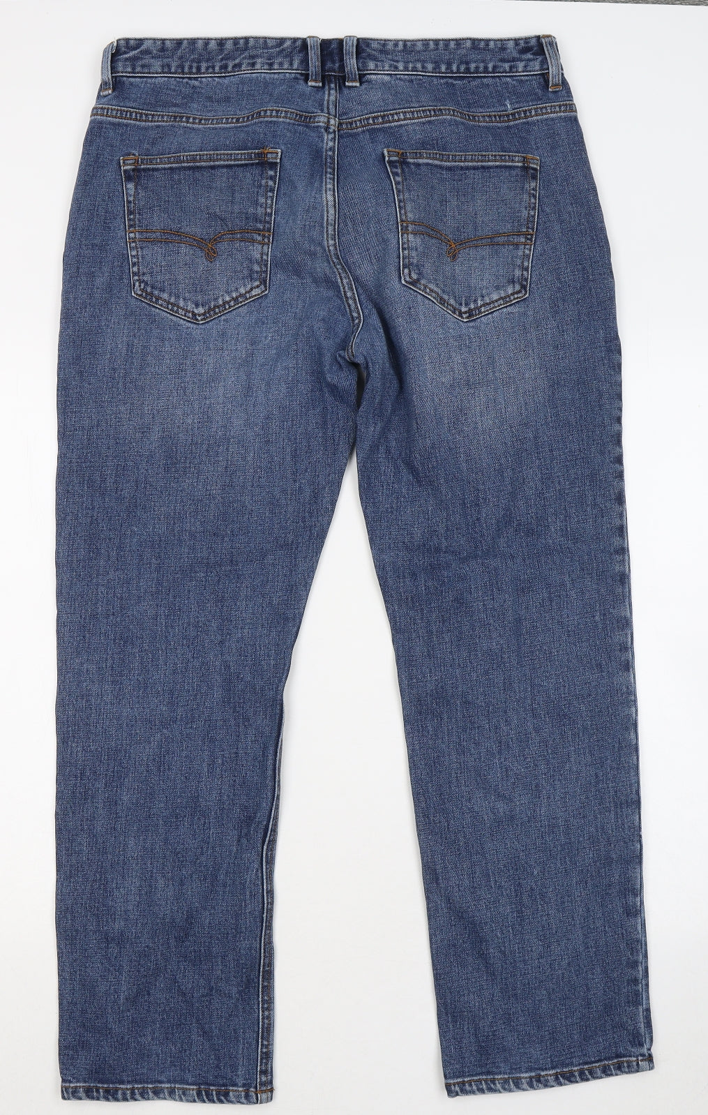 NEXT Mens Blue Cotton Straight Jeans Size 34 in L30 in Regular