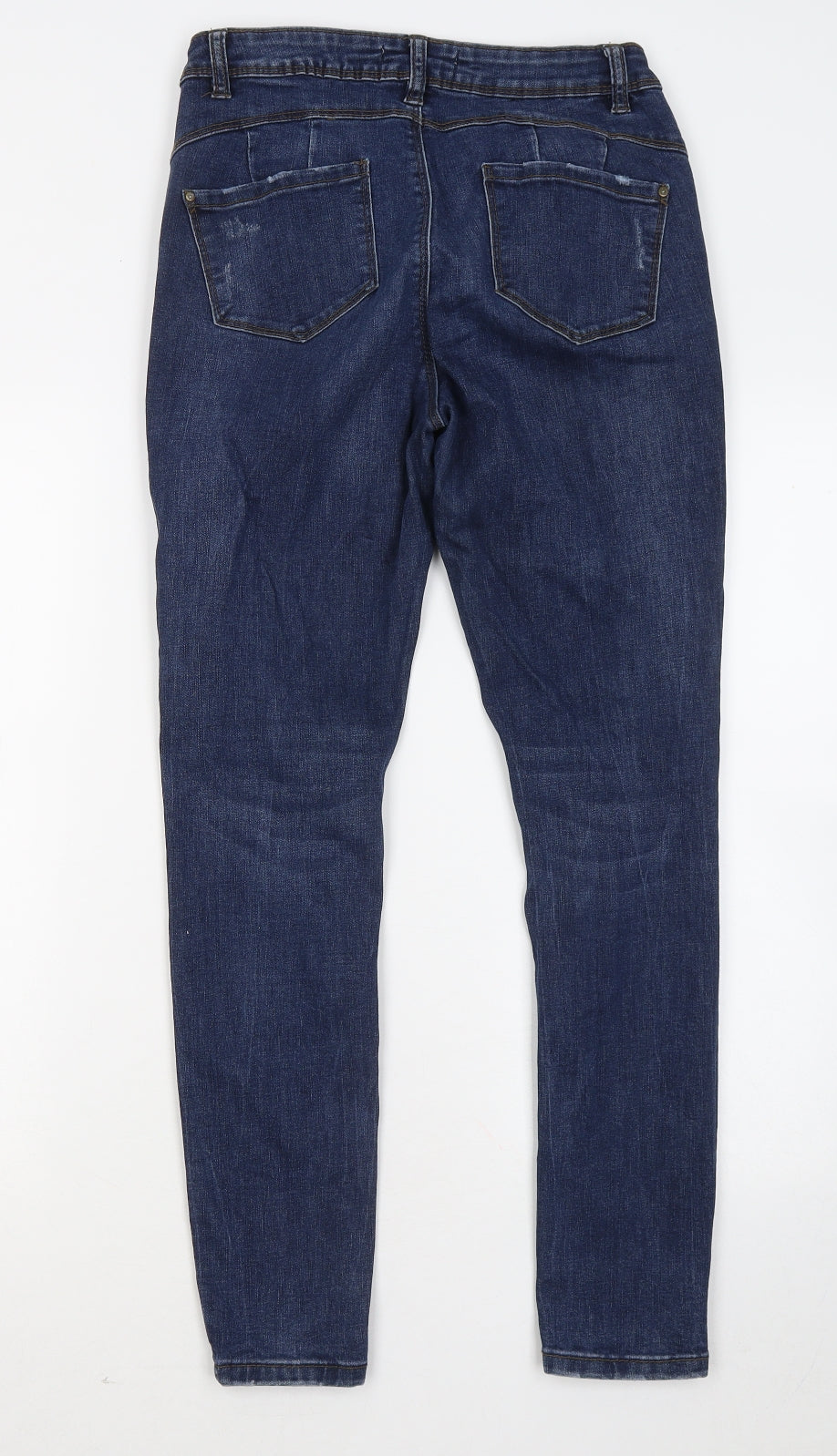 Denim & Co. Womens Blue Cotton Skinny Jeans Size 12 L27 in Regular