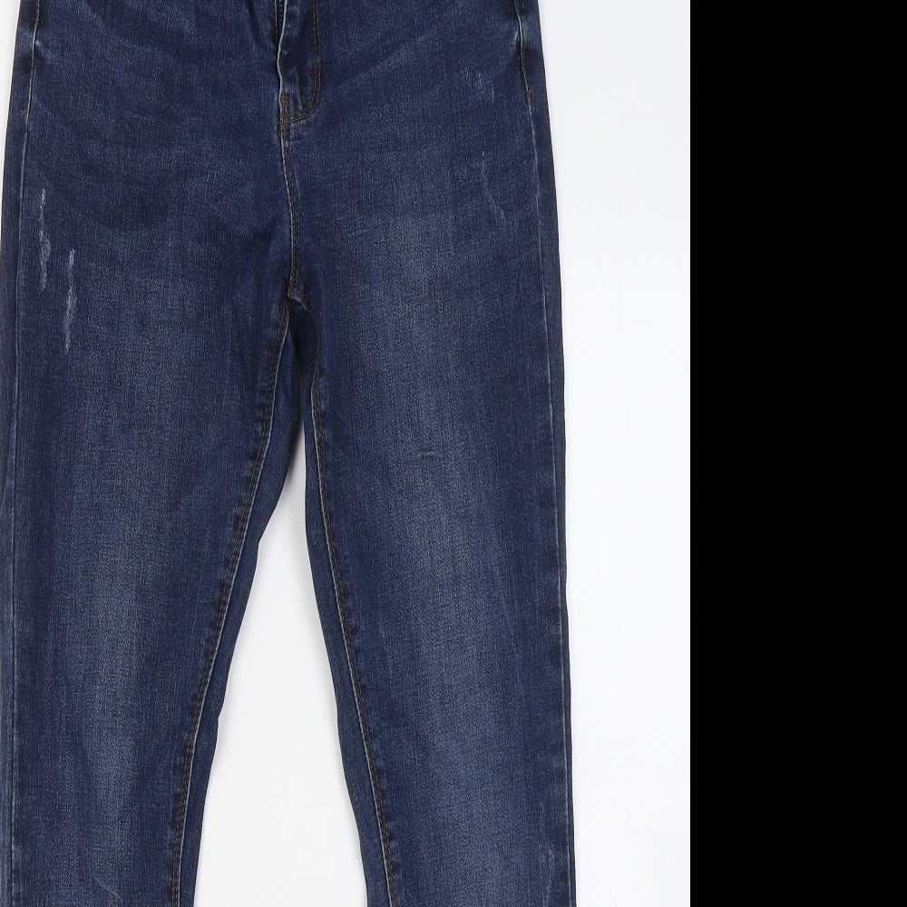 Denim & Co. Womens Blue Cotton Skinny Jeans Size 12 L27 in Regular