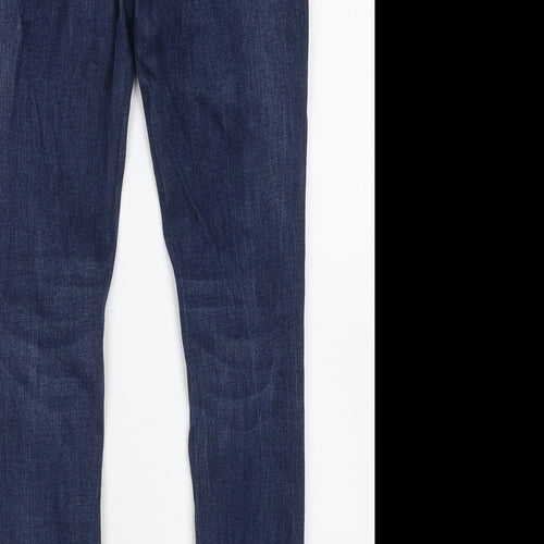 Denim & Co. Womens Blue Cotton Skinny Jeans Size 12 L27 in Regular