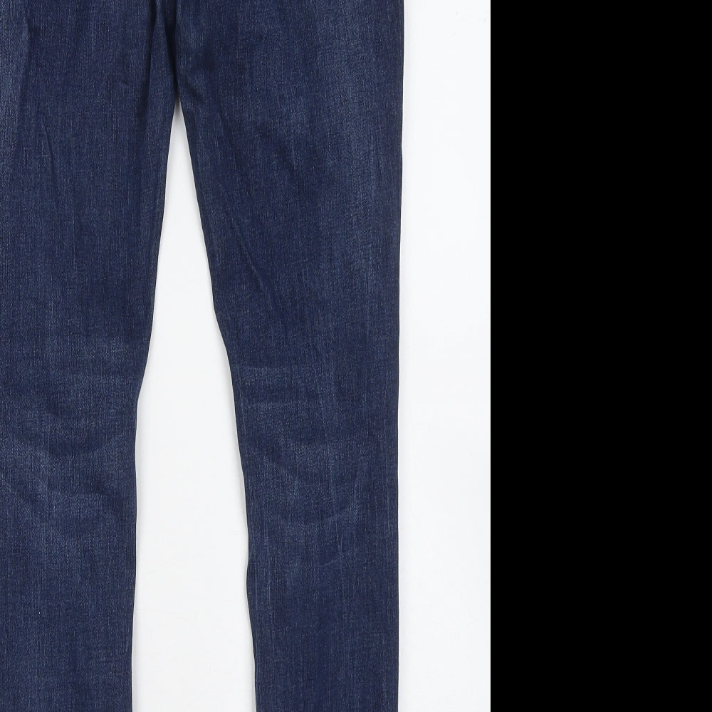 Denim & Co. Womens Blue Cotton Skinny Jeans Size 12 L27 in Regular