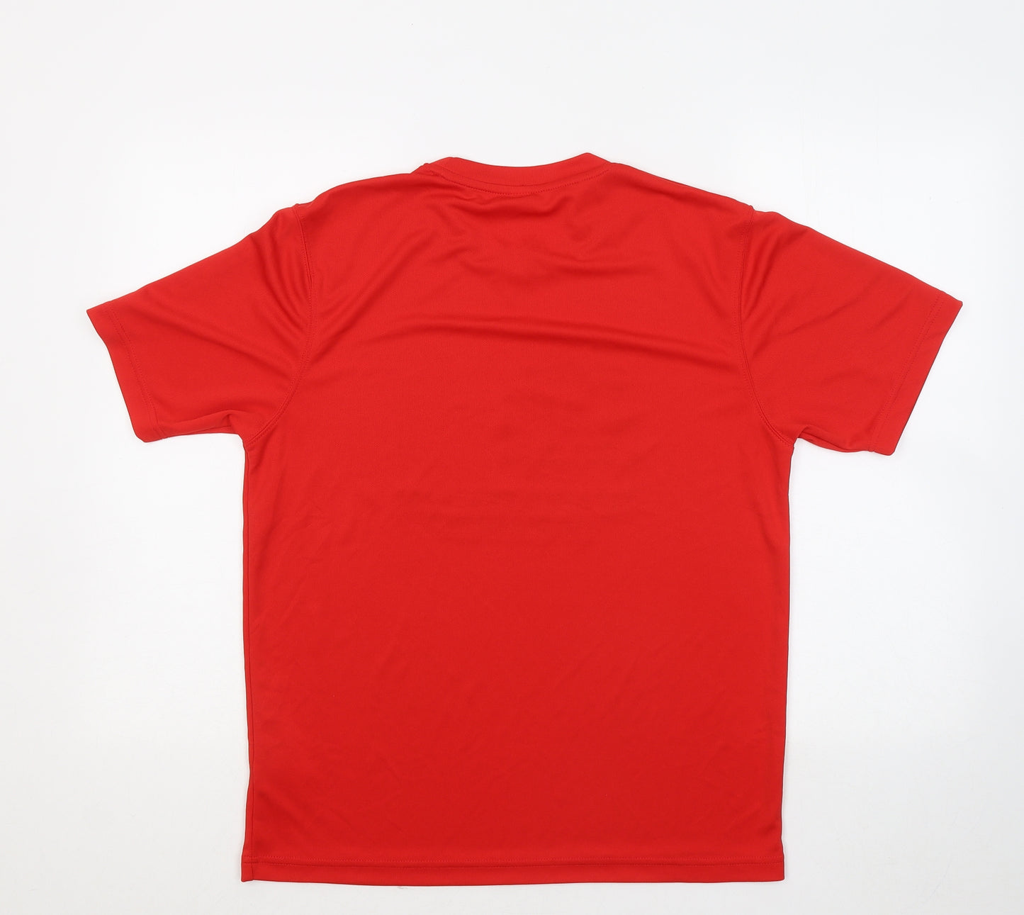 Just Cool Mens Red Polyester Basic T-Shirt Size M Round Neck - Titanic Running Festival