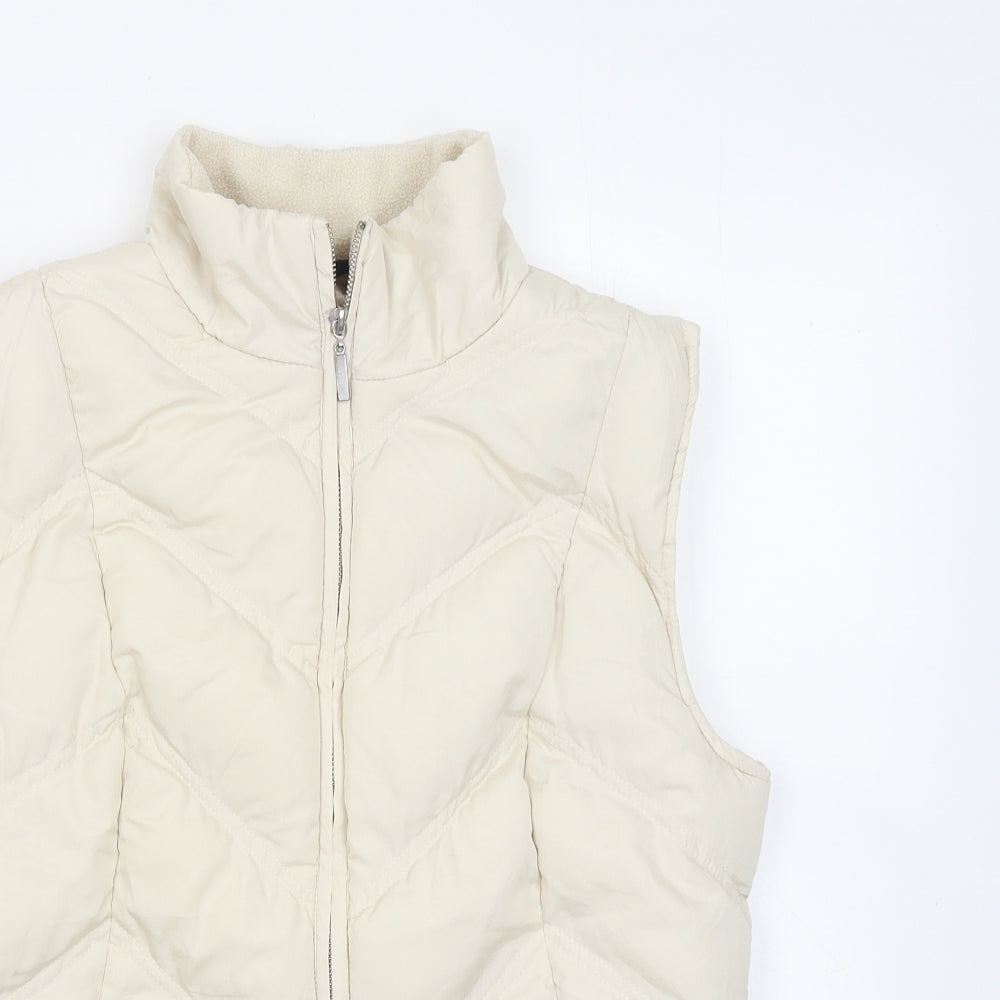 Dunnes Stores Womens Ivory Gilet Jacket Size 12