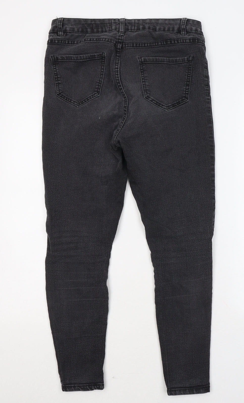 New Look Womens Black Cotton Skinny Jeans Size 12 L24 in Regular