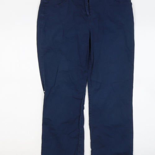 Gerard Womens Blue Cotton Chino Trousers Size 12 L24 in Regular
