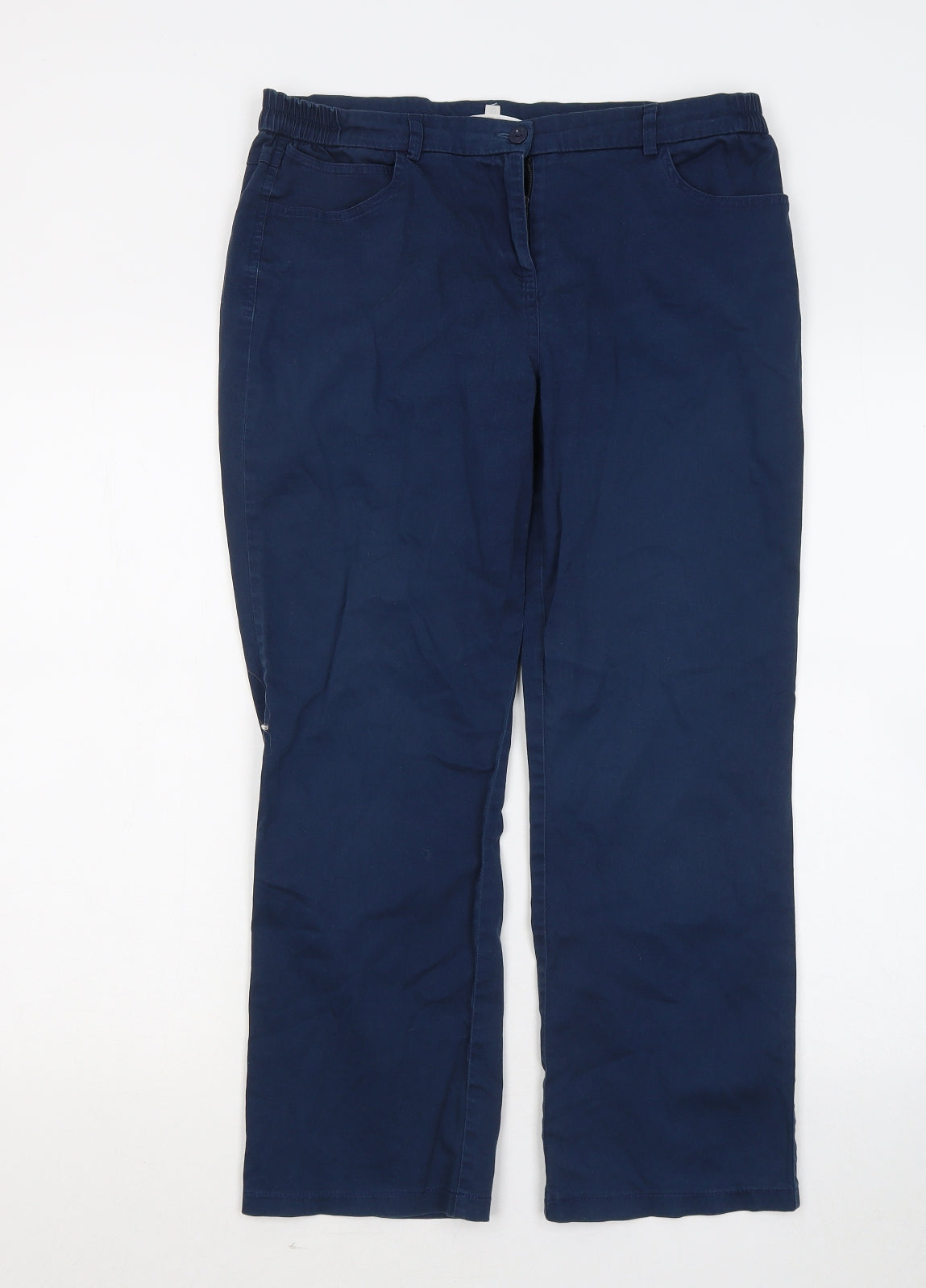 Gerard Womens Blue Cotton Chino Trousers Size 12 L24 in Regular